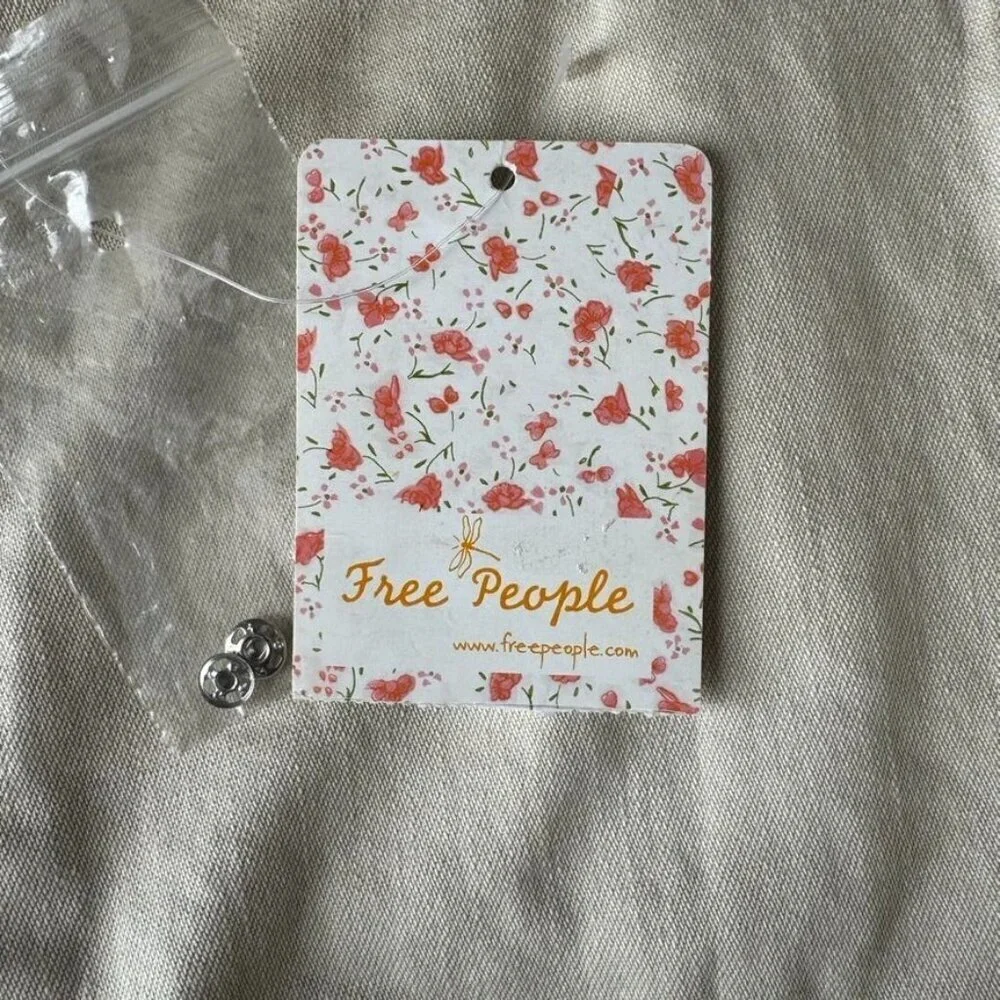 Free People We The Free Palm Desert Ivory Cargo Camisole Top Size Size Medium - Picture 7 of 8